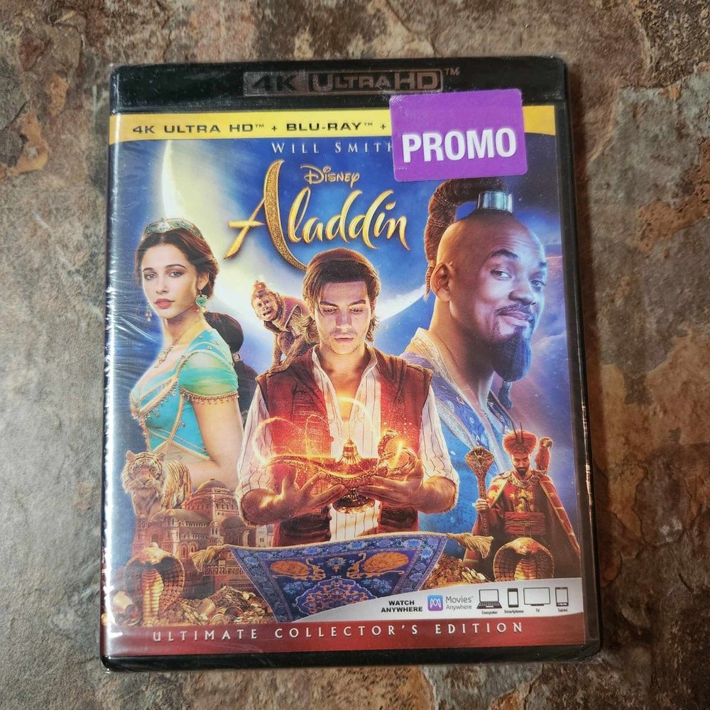 Disney Aladdin 4K Ultra HD + Blu Ray + Digital Code - Brand new sealed